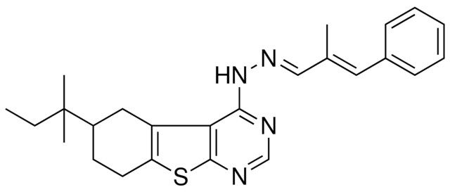 (1E,2E)-2-METHYL-3-PHENYL-2-PROPENAL (6-TERT-PENTYL-5,6,7,8-TETRAHYDRO[1]BENZOTHIENO[2,3-D]PYRIMIDIN-4-YL)HYDRAZONE