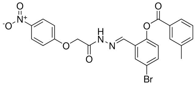 4-BROMO-2-(2-((4-NITROPHENOXY)ACETYL)CARBOHYDRAZONOYL)PHENYL 3-METHYLBENZOATE