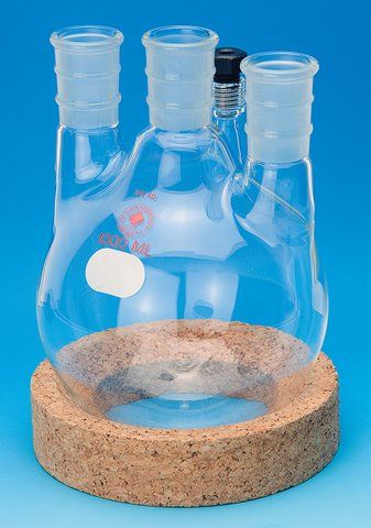 Ace three-neck round-bottom flask with threaded side-arm