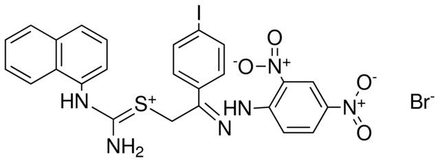 (E)-[AMINO(1-NAPHTHYLAMINO)METHYLENE][(2E)-2-[(2,4-DINITROPHENYL)HYDRAZONO]-2-(4-IODOPHENYL)ETHYL]SULFONIUM BROMIDE