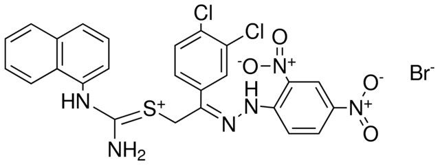 (E)-[AMINO(1-NAPHTHYLAMINO)METHYLENE]{(2E)-2-(3,4-DICHLOROPHENYL)-2-[(2,4-DINITROPHENYL)HYDRAZONO]ETHYL}SULFONIUM BROMIDE