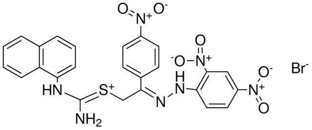 (E)-[AMINO(1-NAPHTHYLAMINO)METHYLENE][(2E)-2-[(2,4-DINITROPHENYL)HYDRAZONO]-2-(4-NITROPHENYL)ETHYL]SULFONIUM BROMIDE