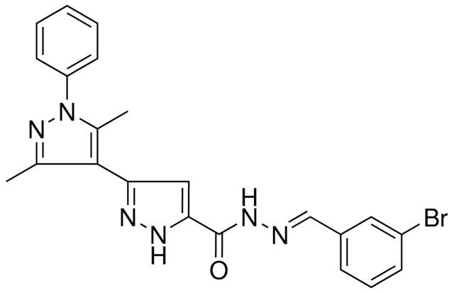 (E)-N'-(3-BROMOBENZYLIDENE)-3',5'-DIMETHYL-1'-PHENYL-1H,1'H-3,4'-BIPYRAZOLE-5-CARBOHYDRAZIDE