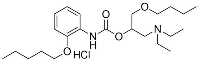 (PENTYLOXY-PH)-CARBAMIC ACID BUTOXY-1-DIETHYLAMINOMETHYL-ET ESTER, HYDROCHLORIDE