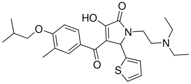 1-[2-(DIETHYLAMINO)ETHYL]-3-HYDROXY-4-(4-ISOBUTOXY-3-METHYLBENZOYL)-5-(2-THIENYL)-1,5-DIHYDRO-2H-PYRROL-2-ONE