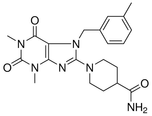 1-[1,3-DIMETHYL-7-(3-METHYLBENZYL)-2,6-DIOXO-2,3,6,7-TETRAHYDRO-1H-PURIN-8-YL]-4-PIPERIDINECARBOXAMIDE