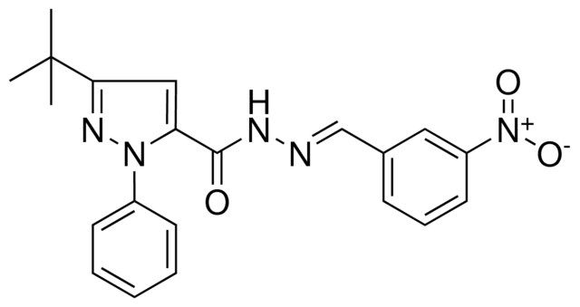 5-TERT-BUTYL-2-PH-PYRAZOLE-3-CARBOXYLIC ACID (3-NITRO-BENZYLIDENE)-HYDRAZIDE