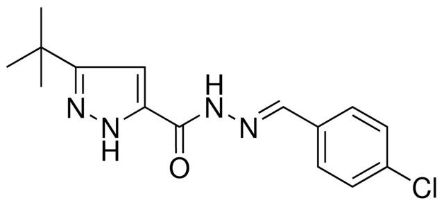 5-TERT-BUTYL-2H-PYRAZOLE-3-CARBOXYLIC ACID (4-CHLORO-BENZYLIDENE)-HYDRAZIDE