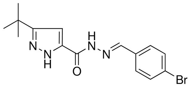 5-TERT-BUTYL-2H-PYRAZOLE-3-CARBOXYLIC ACID (4-BROMO-BENZYLIDENE)-HYDRAZIDE