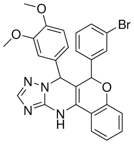 6-(3-BROMOPHENYL)-7-(3,4-DIMETHOXYPHENYL)-7,12-DIHYDRO-6H-CHROMENO[4,3-D][1,2,4]TRIAZOLO[1,5-A]PYRIMIDINE