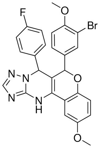 6-(3-BROMO-4-METHOXYPHENYL)-7-(4-FLUOROPHENYL)-2-METHOXY-7,12-DIHYDRO-6H-CHROMENO[4,3-D][1,2,4]TRIAZOLO[1,5-A]PYRIMIDINE