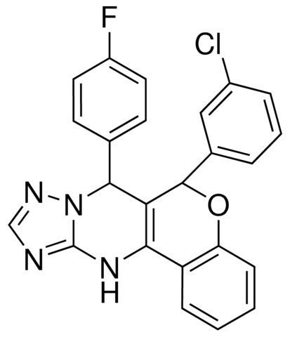 6-(3-CHLOROPHENYL)-7-(4-FLUOROPHENYL)-7,12-DIHYDRO-6H-CHROMENO[4,3-D][1,2,4]TRIAZOLO[1,5-A]PYRIMIDINE