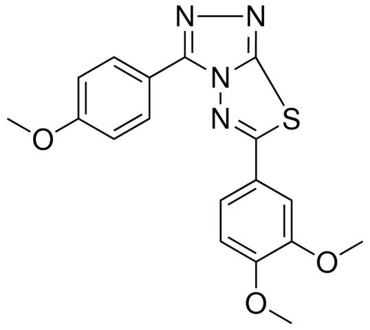 6-(3,4-DIMETHOXY-PH)-3-(4-MEO-PHENYL)-(1,2,4)TRIAZOLO(3,4-B)(1,3,4)THIADIAZOLE