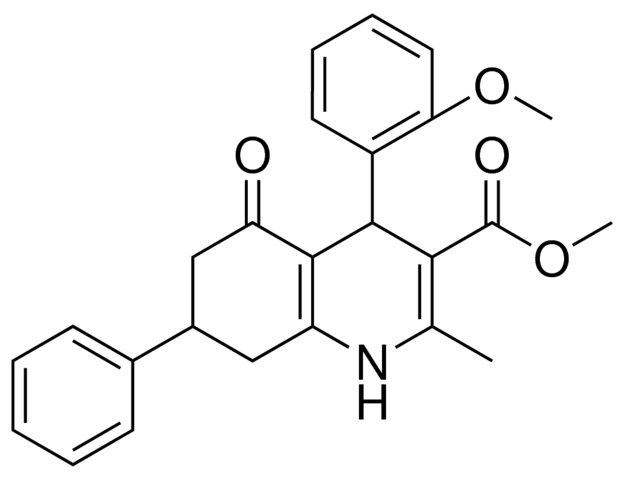 4-(2-MEO-PH)-2-ME-5-OXO-7-PH-HEXAHYDRO-QUINOLINE-3-CARBOXYLIC ACID ME ESTER