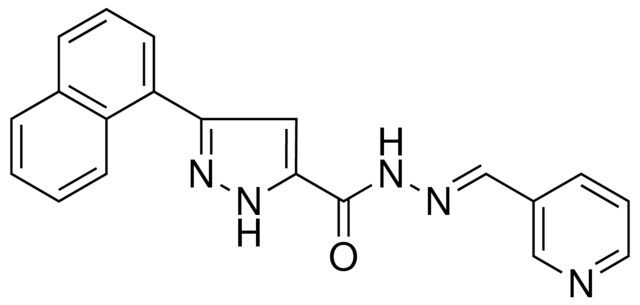 5-NAPHTHALEN-1-YL-2H-PYRAZOLE-3-CARBOXYLIC ACID PYRIDIN-3-YLMETHYLENE-HYDRAZIDE