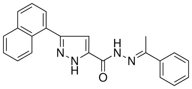 5-NAPHTHALEN-1-YL-2H-PYRAZOLE-3-CARBOXYLIC ACID (1-PHENYL-ETHYLIDENE)-HYDRAZIDE