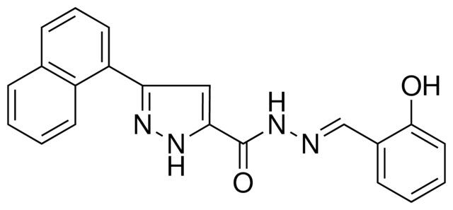 5-NAPHTHALEN-1-YL-2H-PYRAZOLE-3-CARBOXYLIC ACID (2-HO-BENZYLIDENE)-HYDRAZIDE