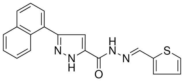 5-NAPHTHALEN-1-YL-2H-PYRAZOLE-3-CARBOXYLIC ACID THIOPHEN-2-YLMETHYLENE-HYDRAZIDE