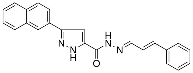 5-NAPHTHALEN-2-YL-2H-PYRAZOLE-3-CARBOXYLIC ACID (3-PHENYL-ALLYLIDENE)-HYDRAZIDE