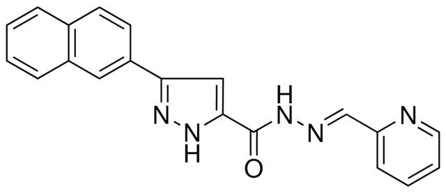 5-NAPHTHALEN-2-YL-2H-PYRAZOLE-3-CARBOXYLIC ACID PYRIDIN-2-YLMETHYLENE-HYDRAZIDE