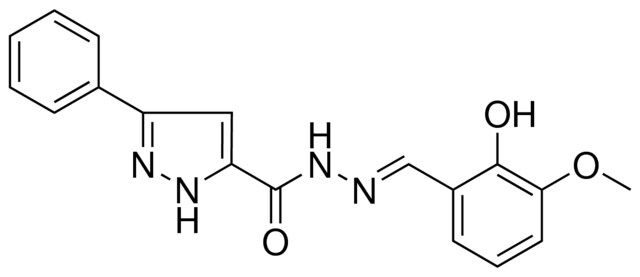 5-PH-2H-PYRAZOLE-3-CARBOXYLIC ACID (2-HYDROXY-3-METHOXY-BENZYLIDENE)-HYDRAZIDE