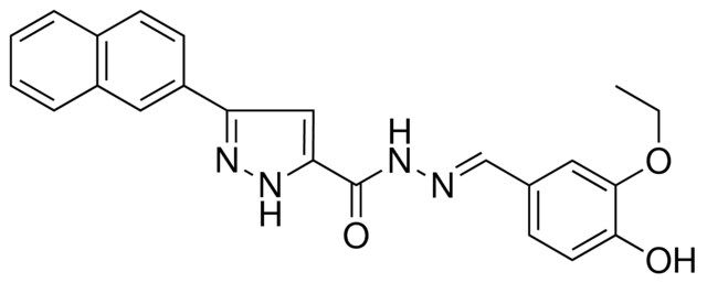 5-NAPHTHALEN-2-YL-2H-PYRAZOLE-3CARBOXYLIC ACID (3-ETO-4-HO-BENZYLIDENE)HYDRAZIDE