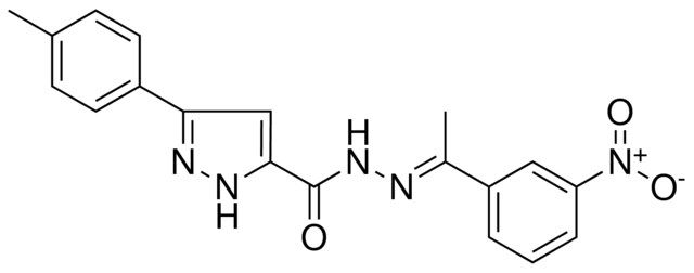 5-P-TOLYL-2H-PYRAZOLE-3-CARBOXYLIC ACID (1-(3-NITRO-PH)-ETHYLIDENE)-HYDRAZIDE