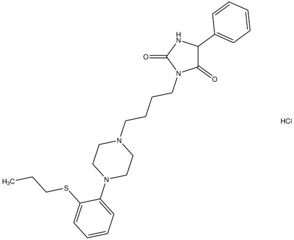 5-phenyl-3-(4-{4-[2-(propylsulfanyl)phenyl]-1-piperazinyl}butyl)-2,4-imidazolidinedione hydrochloride