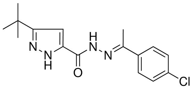 5-TERT-BUTYL-2H-PYRAZOLE-3-CARBOXYLIC ACID (1-(4-CL-PHENYL)-ETHYLIDENE)HYDRAZIDE