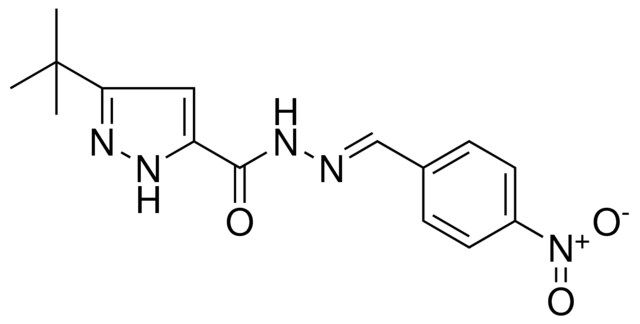 5-TERT-BUTYL-2H-PYRAZOLE-3-CARBOXYLIC ACID (4-NITRO-BENZYLIDENE)-HYDRAZIDE