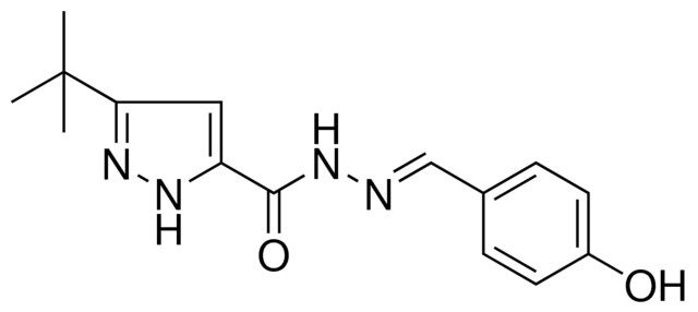 5-TERT-BUTYL-2H-PYRAZOLE-3-CARBOXYLIC ACID (4-HYDROXY-BENZYLIDENE)-HYDRAZIDE