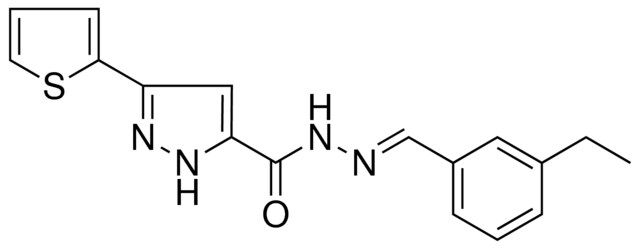 5-THIOPHEN-2-YL-2H-PYRAZOLE-3-CARBOXYLIC ACID (3-ETHYL-BENZYLIDENE)-HYDRAZIDE