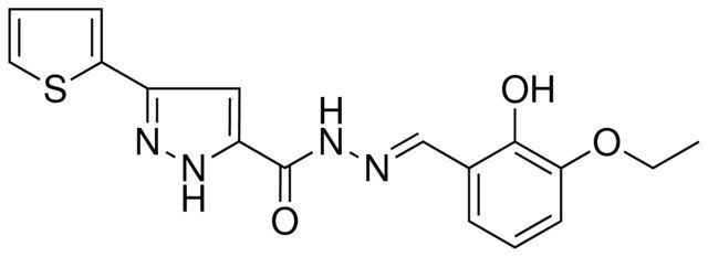 5-THIOPHEN-2-YL-2H-PYRAZOLE-3-CARBOXYLIC ACID (3-ETO-2-HO-BENZYLIDENE)-HYDRAZIDE