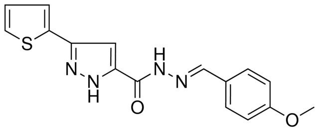 5-THIOPHEN-2-YL-2H-PYRAZOLE-3-CARBOXYLIC ACID (4-METHOXY-BENZYLIDENE)-HYDRAZIDE