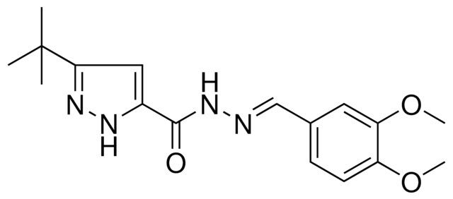 5-TERT-BUTYL-2H-PYRAZOLE-3-CARBOXYLIC ACID (3,4-DIMETHOXY-BENZYLIDENE)-HYDRAZIDE