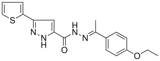 5-THIOPHEN-2-YL-2H-PYRAZOLE-3-CARBOXYLIC ACID (1-(4-ETO-PH)-ETHYLIDENE)HYDRAZIDE