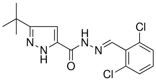 5-TERT-BUTYL-2H-PYRAZOLE-3-CARBOXYLIC ACID (2,6-DICHLORO-BENZYLIDENE)-HYDRAZIDE