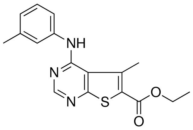 5-METHYL-4-M-TOLYLAMINO-THIENO(2,3-D)PYRIMIDINE-6-CARBOXYLIC ACID ETHYL ESTER