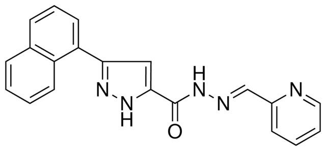 5-NAPHTHALEN-1-YL-2H-PYRAZOLE-3-CARBOXYLIC ACID PYRIDIN-2-YLMETHYLENE-HYDRAZIDE