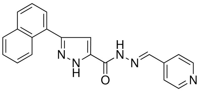 5-NAPHTHALEN-1-YL-2H-PYRAZOLE-3-CARBOXYLIC ACID PYRIDIN-4-YLMETHYLENE-HYDRAZIDE