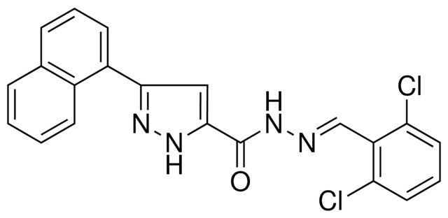 5-NAPHTHALEN-1-YL-2H-PYRAZOLE-3-CARBOXYLIC ACID (2,6-DI-CL-BENZYLIDENE)HYDRAZIDE