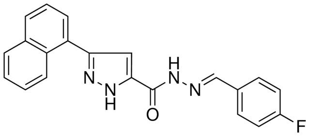 5-NAPHTHALEN-1-YL-2H-PYRAZOLE-3-CARBOXYLIC ACID (4-FLUORO-BENZYLIDENE)-HYDRAZIDE