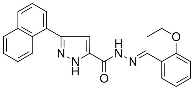 5-NAPHTHALEN-1-YL-2H-PYRAZOLE-3-CARBOXYLIC ACID (2-ETHOXY-BENZYLIDENE)-HYDRAZIDE