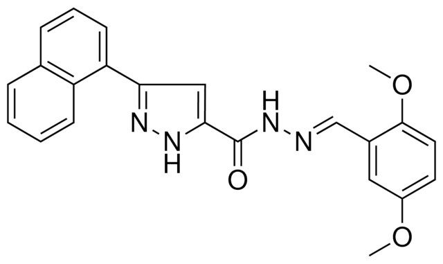 5-NAPHTHALEN-1-YL-2H-PYRAZOLE-3CARBOXYLIC ACID (2,5-DI-MEO-BENZYLIDENE)HYDRAZIDE