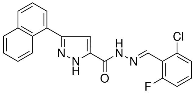 5-NAPHTHALEN-1-YL-2H-PYRAZOLE-3-CARBOXYLIC ACID (2-CL-6-F-BENZYLIDENE)-HYDRAZIDE