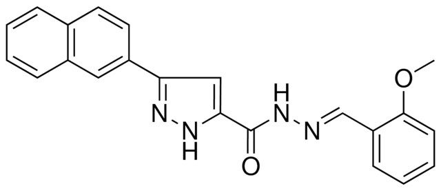 5-NAPHTHALEN-2-YL-2H-PYRAZOLE-3-CARBOXYLIC ACID (2-MEO-BENZYLIDENE)-HYDRAZIDE