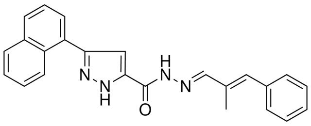 5-NAPHTHALEN-1-YL-2H-PYRAZOLE-3-CARBOXYLIC ACID (2-ME-3-PH-ALLYLIDENE)-HYDRAZIDE