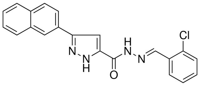 5-NAPHTHALEN-2-YL-2H-PYRAZOLE-3-CARBOXYLIC ACID (2-CHLORO-BENZYLIDENE)-HYDRAZIDE