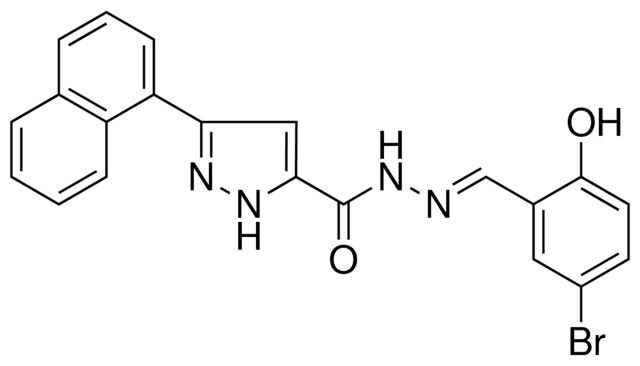 5-NAPHTHALEN-1-YL-2H-PYRAZOLE-3-CARBOXYLIC ACID (5-BR-2-HO-BENZYLIDENE)HYDRAZIDE