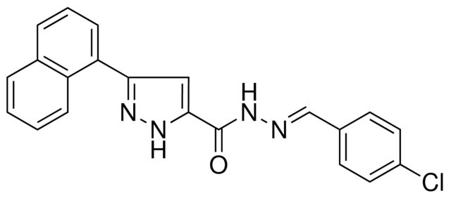 5-NAPHTHALEN-1-YL-2H-PYRAZOLE-3-CARBOXYLIC ACID (4-CHLORO-BENZYLIDENE)-HYDRAZIDE